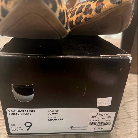 J. Crew Calf Hair Tassel Stretch Flats - Picture 5 of 6